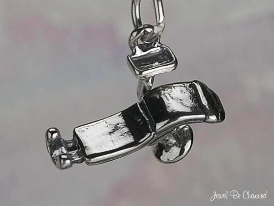 sterling Silver Dental Chair Dentist Charm Hygienist Teeth Solid .925