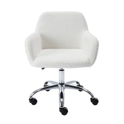 Office Chair Modern Design Velvet Chair With Arms in , White