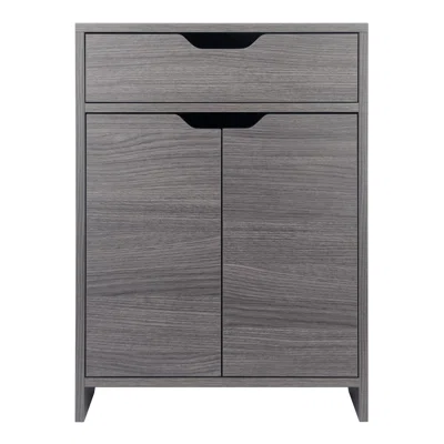 Ebern Designs Nova One Drawer Storage Cabinet, Charcoal