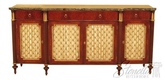 45010Ec Francesco Molon Regency Walnut Granite Top Sideboard