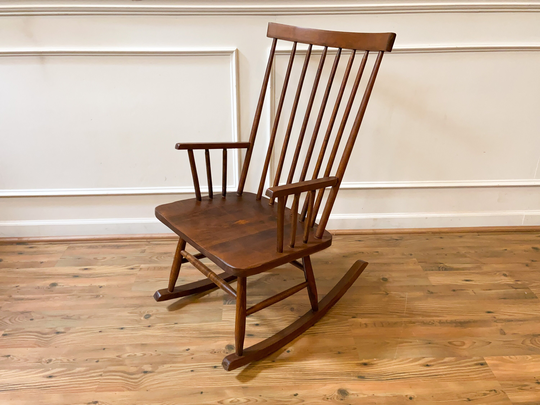 Mid Century Walnut Mel Smilow, Smilow-Thielle Classic Rocking Chair, New York C.1960