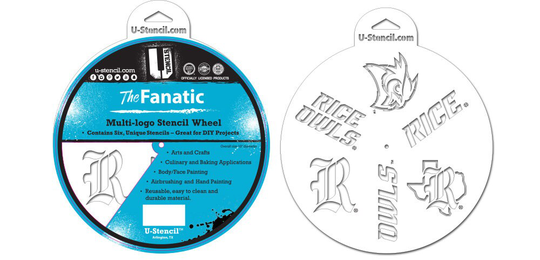 Rice University Owls Stencil Wheel - The Fanatic