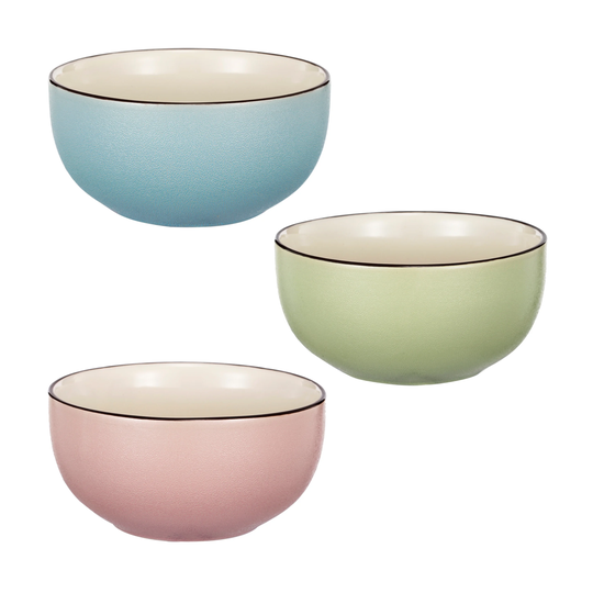 A&B Home Multi-Color Pastel Notes Bowl (Set of 3)