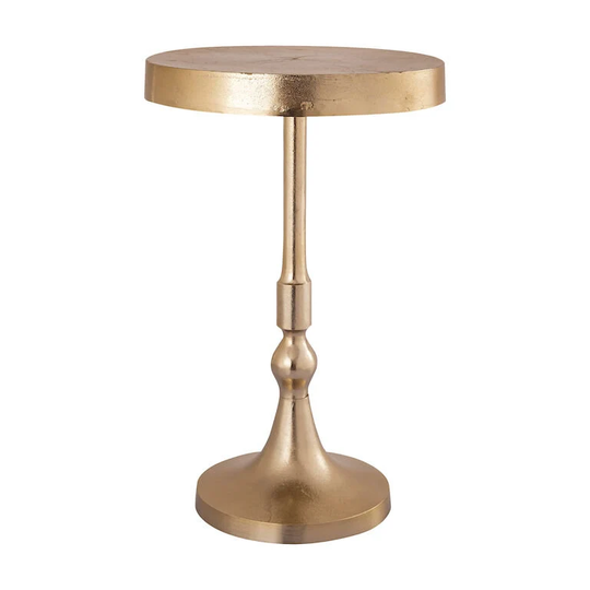 Metal Accent Table in Antique Gold Finish
