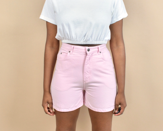 Light Pink Size 26 High Rise Vintage Denim Shorts