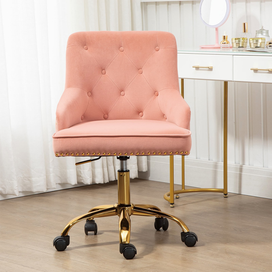 Home Office Chair Velvet Office Chair Adjustable Armchair Cute Desk Chair
