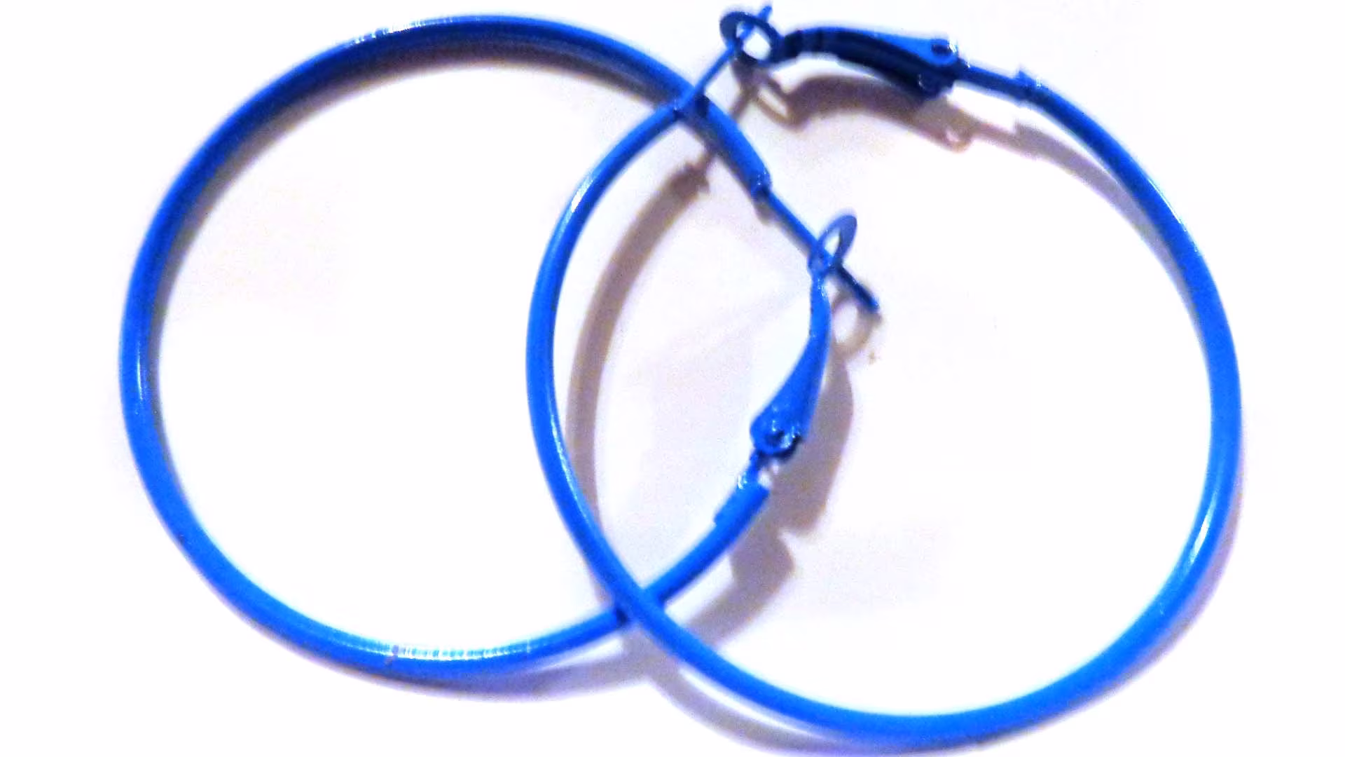 1.5 Inch Hoop Earrings Assorted Color Classic Thin Mix & Match 5 Pairs