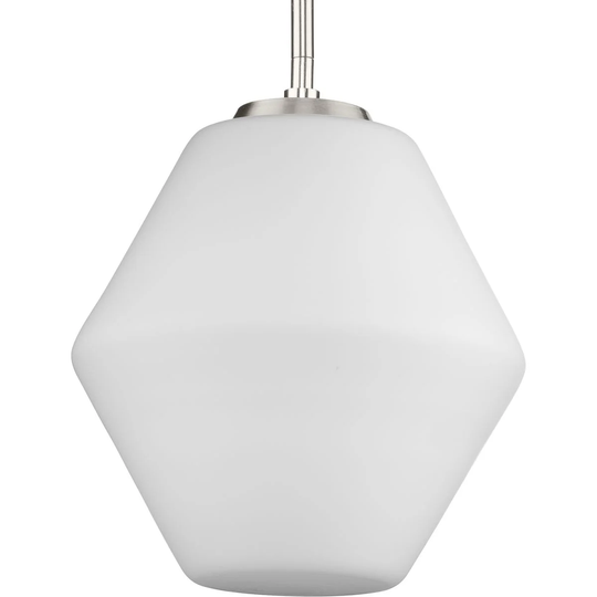 Copeland Collection One-Light Brushed Nickel Mid-Century Modern Pendant - 10 in x 10 in x 11.5 in