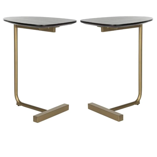 Accent End Table in Black and Gold - Set of 2 - 54 x 84