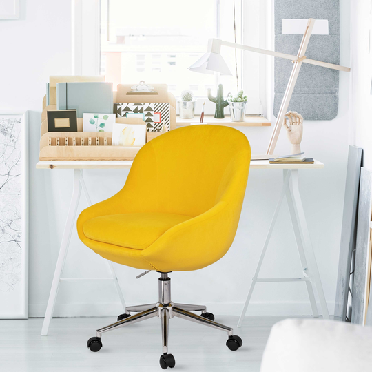 Adjustable Armchair Desk Chair Velvet Office Chair