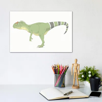 Allosaurus Pencil Drawing with Digital Color by Alice Turner - Graphic Art Print