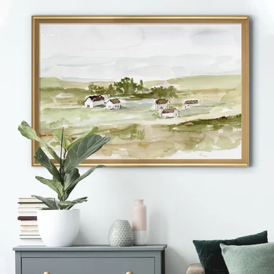 Barnyard Pencil Sketch I - Picture Frame Print