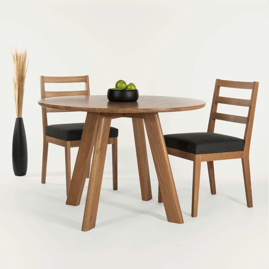 Round Dining Table | Solid Wood Scandinavian 42" Made Of Oak Mid Century Modern Small Kitchen Ma Dining Table
