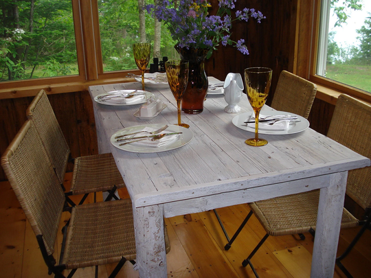 Beach House Driftwood Table 62" X 36"D 30 To 36" High | Pictured Is 50" 27" 29"H Whitewashed With Polycrylic