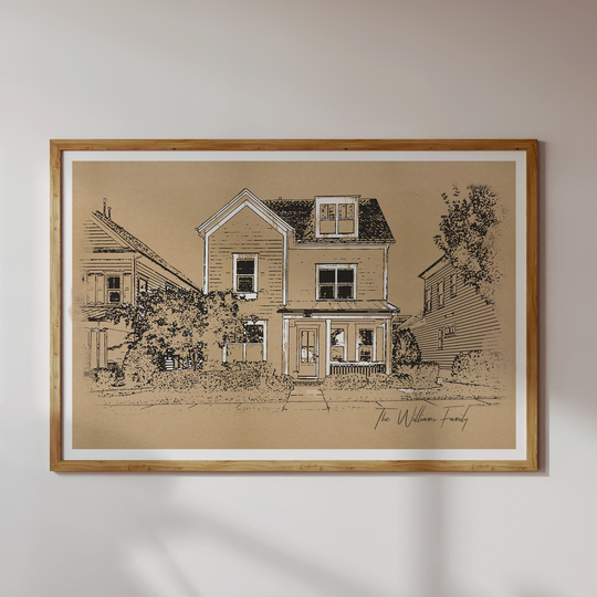 House Portrait From Photo, Custom Housewarming Gift, Pencil Sketch Home Portrait, Our First Home, Sweet | Cu33