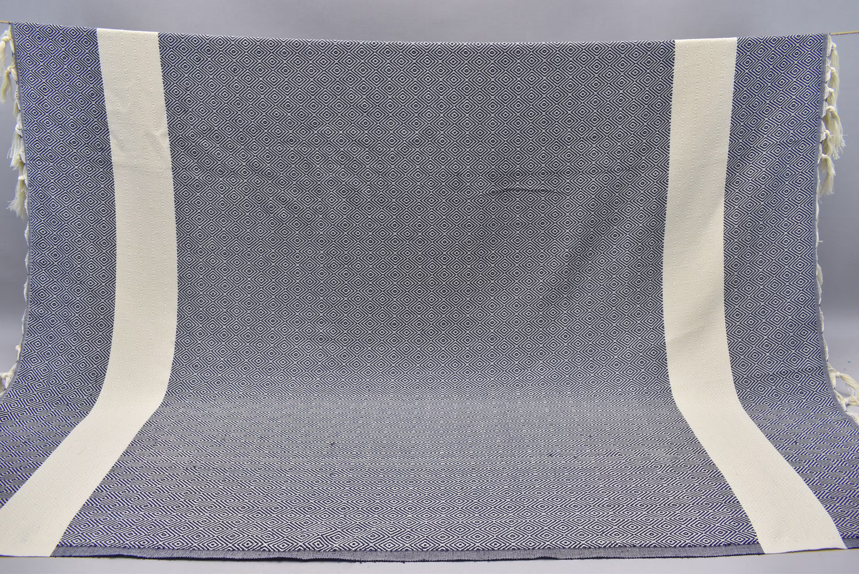 Navy Blue Sofa Cover, Turkish Blanket, Couch Cotton Slipcovers For 56 X 64 Inch Elmas-K.ö