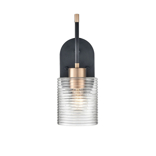 Millennium Lighting Renitta 1 Light Matte Black/Modern Gold Wall Sconce