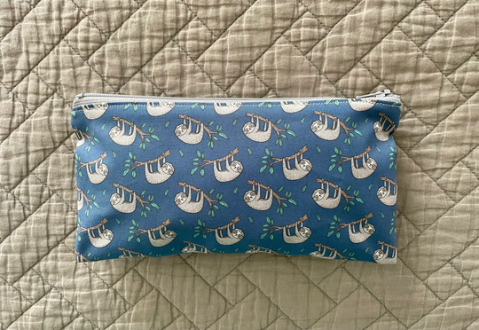 Sloth Midsize Zipper Pouch, Pencil Gift, Thank You Makeup Accessory Bag