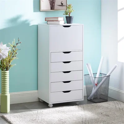 Niva 18.8" Wide 6 Drawer Office Storage File Cabinet, Under Desk Storage File Cabinets for Home Office