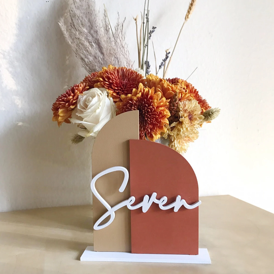 5x6 In. Table Numbers - Arch Panels Wedding, Centerpiece, Seating Chart, Decor, Wedding Arches, Wood, Backdrop