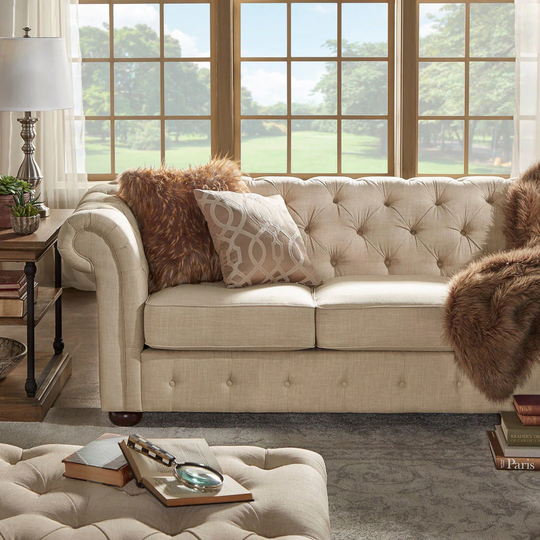 Knightsbridge Beige Chesterfield Sofa and Seating by iNSPIRE Q Artisan