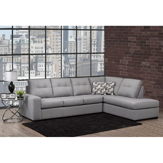 Randi Fabric Tufted Sectional Chaise Sofa