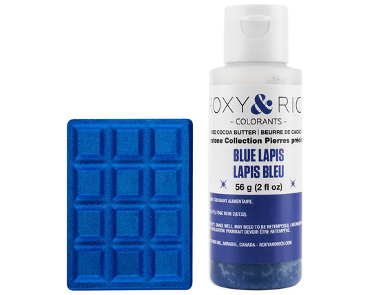 Blue Lapis Gemstone Colored Cocoa Butter - High Quality Colored Cocoa Butter Creates Vibrant & Colorful Chocolates With A Luster Finish