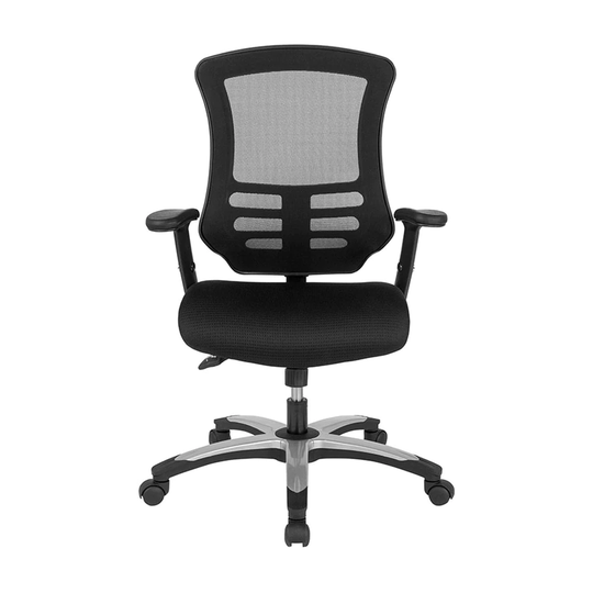 Offex High Back Black Mesh Multifunction Executive Swivel Chair with Molded Foam Seat and Adjustable Arms - Not Available