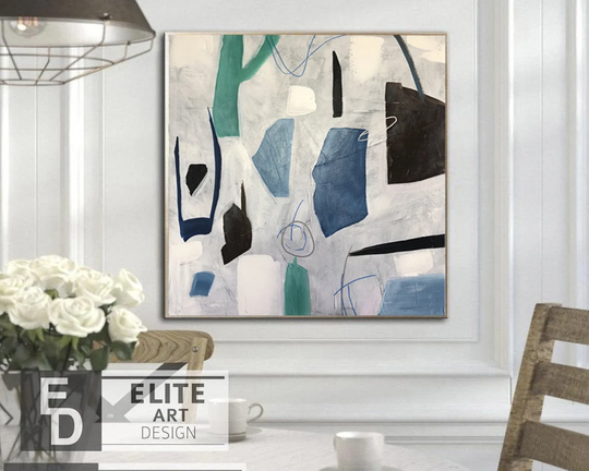 Extra Large Abstract Colorful Paintings On Canvas Original Textured Art in Pastel Colors Painting Neutral Wall For Indie Room Decor