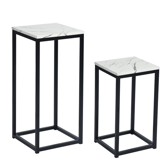 Homy Casa Adria Faux Marble Table Top Coffee Table & Coffee Table Set