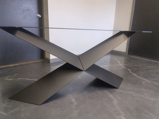 Folded-x Style Metal Table Base - Any Size/Color