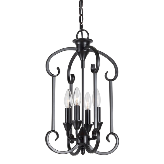 Forte Lighting 12" Wide 4 Light Foyer Pendant
