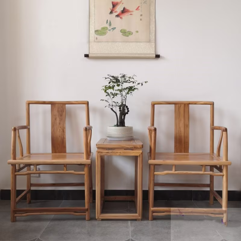 Chinese Classical, Ming Style Chair, Armchair, Solid Wood, Chair, Dining Chair, Mortise & Tenon Structure, Diy, Walnut, Log, Assembly, Customization