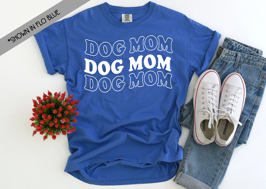 Dog Mom Comfort Color Shirt - -Dog Tee Custom Colors
