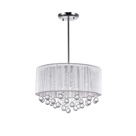 Giuseppe Lighting 5006P18CR(S) Six Light Chandelier Water Drop Chrome - Exact Size