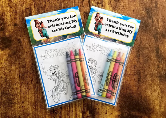 Luca Coloring Pages Favor Bags-Luca Birthday Party-Coloring Pages-Luca Coloring-Luca Theme