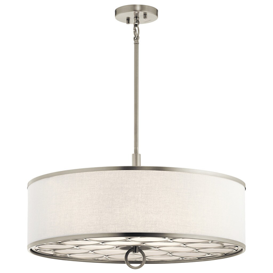 Kichler Lighting Melrose Collection 4-light Brushed Nickel Pendant/Semi Flush Mount