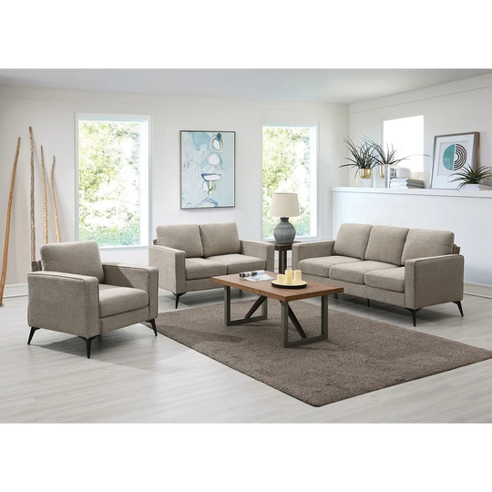 Modern 3-Piece Upholstered Sofa Sets, Fabric Couches Sets(1+2+3 Seat)