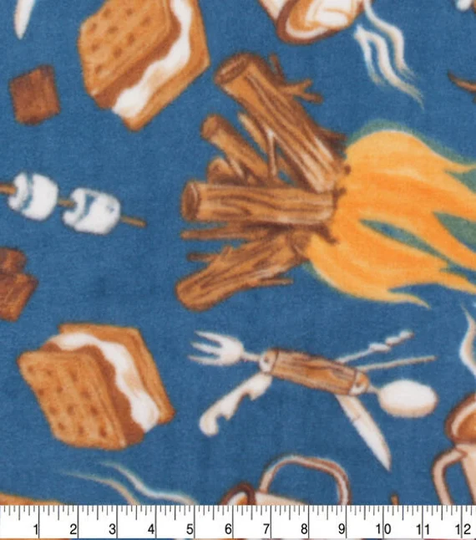 Campfire Smores Sighthound Pajamas - 2 Legged Pjs For Greyhounds, Whippets & Similar Shaped Breeds