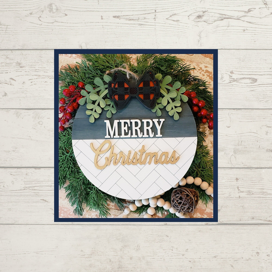 Diy Merry Christmas Sign Kit, Painted Sign, Decor, Holiday Paint Parties, Herringbone