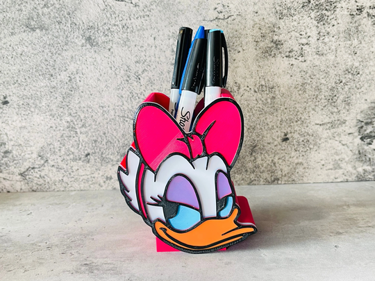 Pen & Pencil Holder | Daisy Makeup Brush Desk Accessories Marker