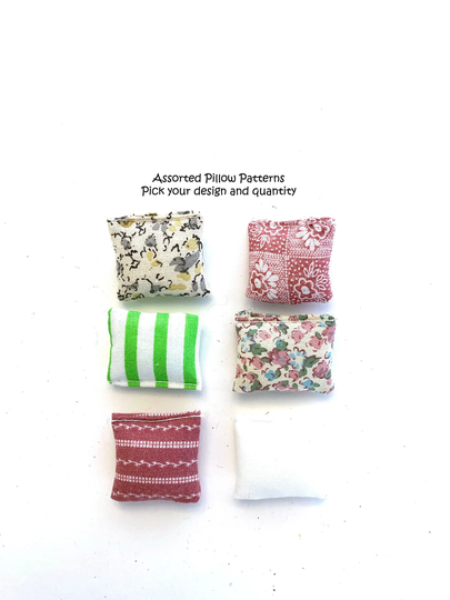 Miniature Sofa Couch Pillows Color Choice Dollhouse Home Decor Miniatures - 468