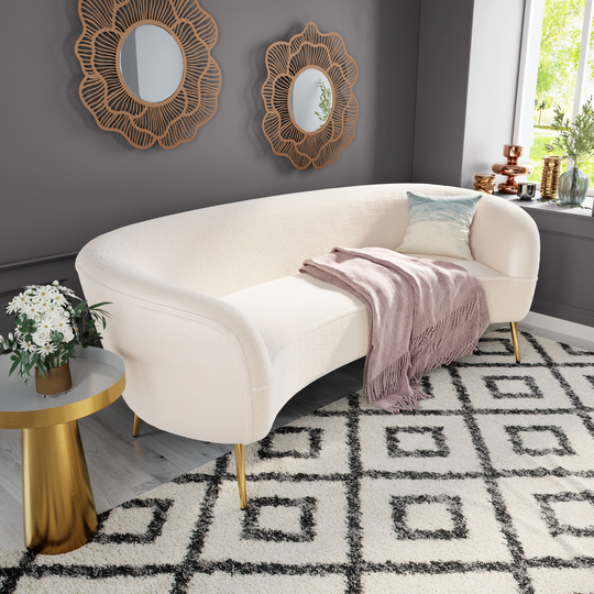 Cache Sofa Cream - White/Gold