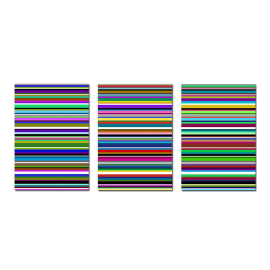stripe Wall Art, Colorful Rainbow Prints, Modern Art Prints Set Of 3 Abstract Or Canvas