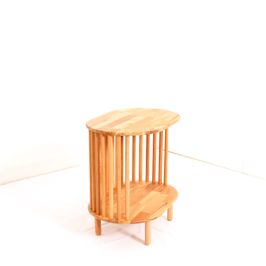 Oval Side Table, Magazine Rack, Cocktail Contemporary Mid Century Coffee Tall End Table With Storage