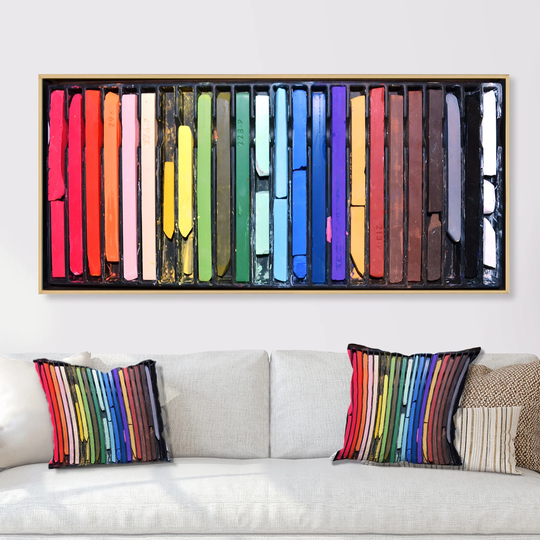 Designart 'Color Paradigm Of Art Sticks' Abstract Framed Canvas artwork
