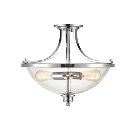 Millennium Lighting Forsyth 2 Light Semi-Flush Ceiling Mount Fixture in Multiple Finishes
