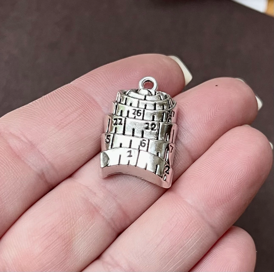 10 Charms, Measuring Tape, Sewing, Charms 25x16x5.5mm, Hole 1.8mm Sh249