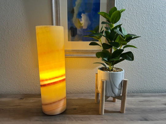 Onyx Table Lamp/Nightstand Desk Stone Alabaster Beautiful