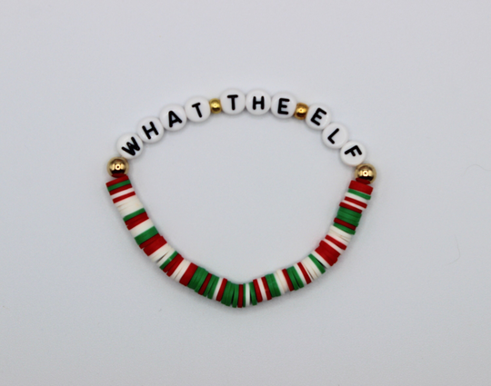 What The Elf Heishi Bead Christmas Bracelet